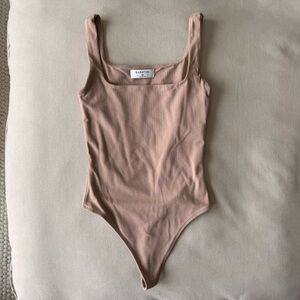 Babaton Nude Square-Neck Bodysuit